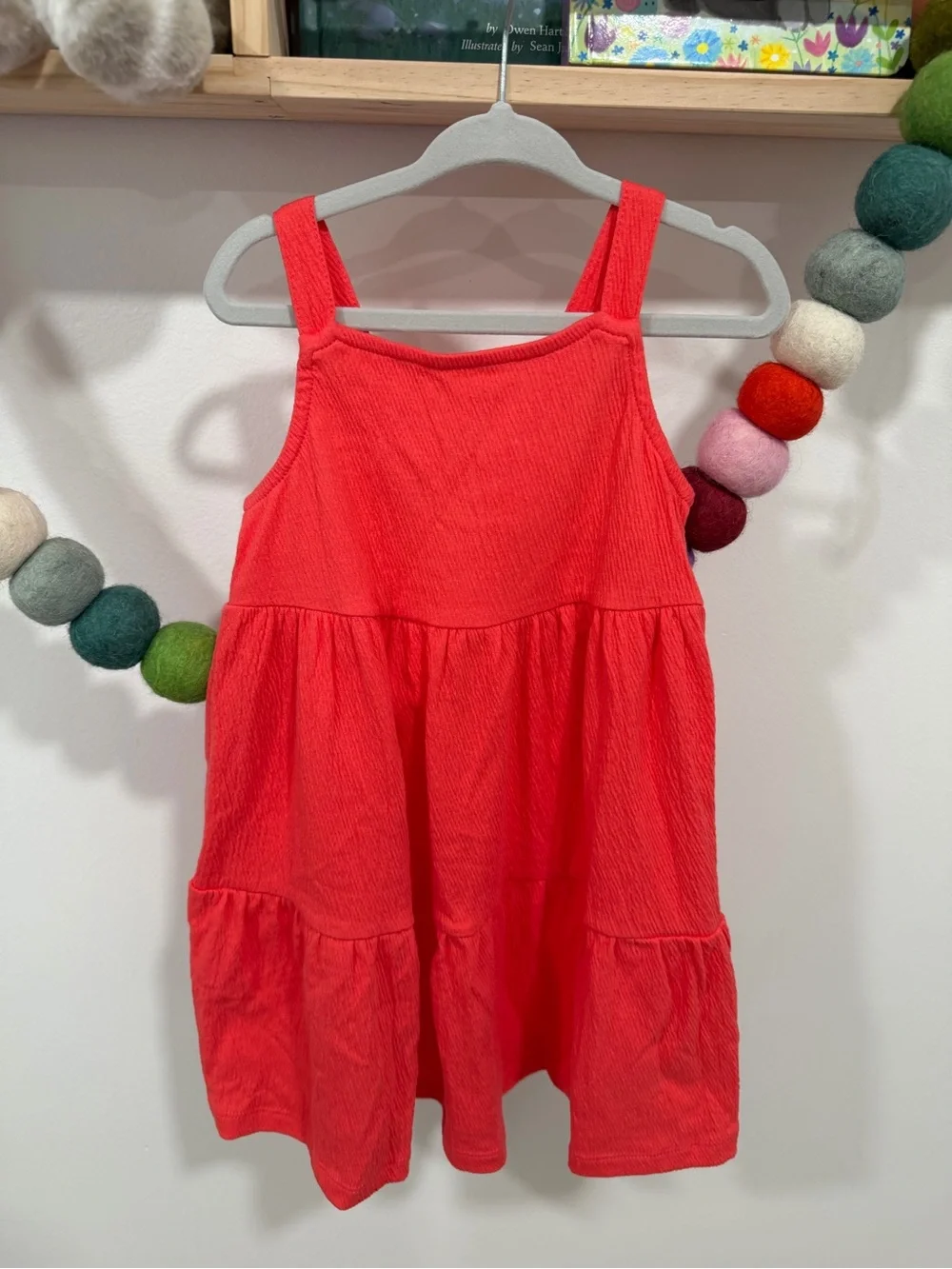 Carter's Bright Red Tiered Cotton Sundress
